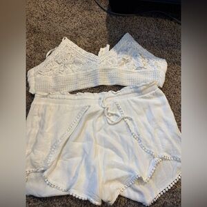 Aeropostale linen shorts set